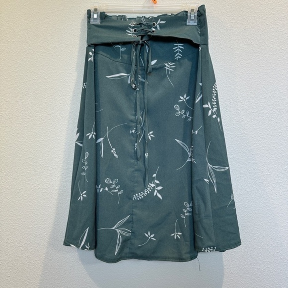 Floral Green Skirt